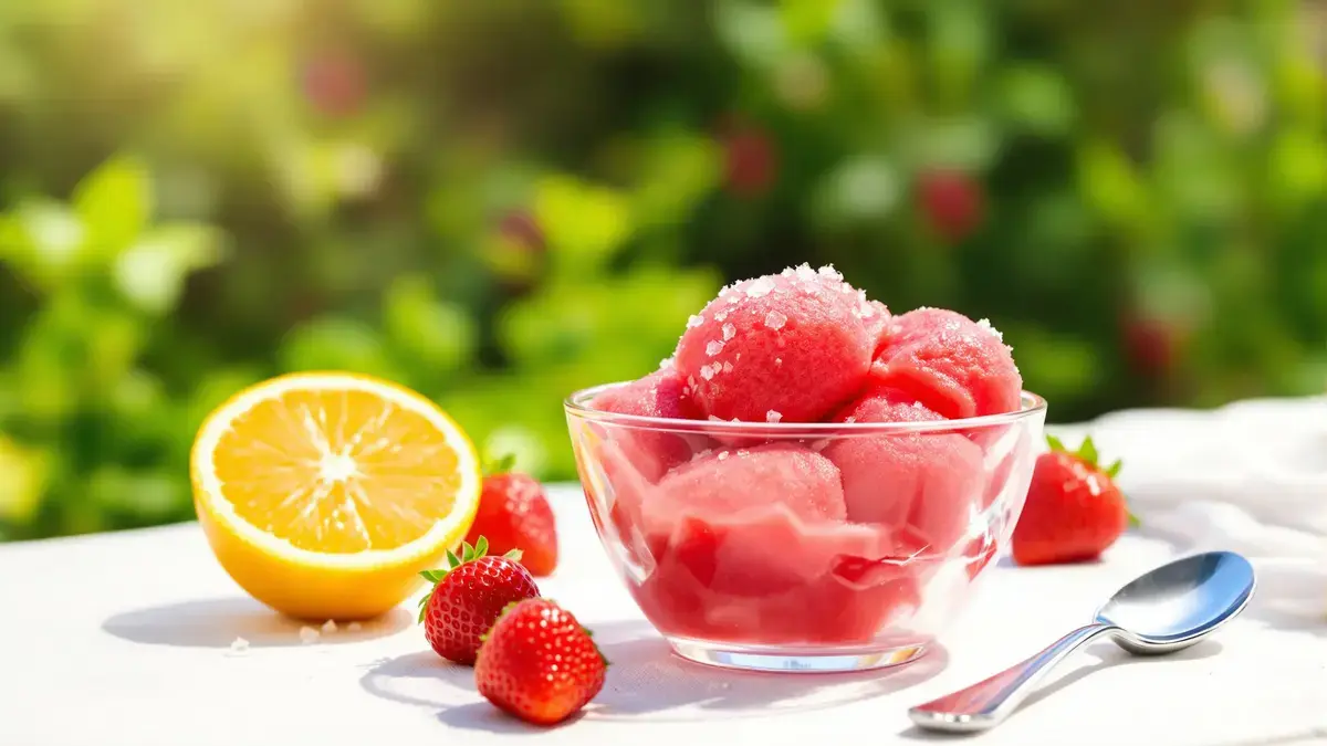 Maak een heerlijke aardbeien-sorbet zonder ijsmachine voor een frisse en lichte zomer
