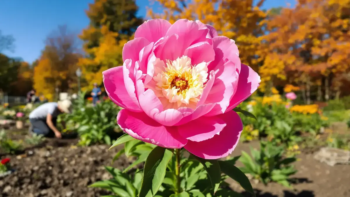 Deze uitzonderlijke pioen verleidt tuinliefhebbers die ervoor kiezen om hem al in oktober te planten